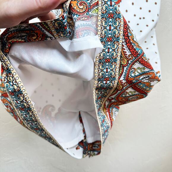 Antonio Melani Short Sleeve Floral Paisley White Multicolor Mini Sheath Dress 4 - Picture 11 of 15